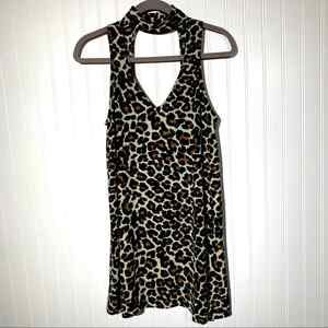 Show Me Your Mumu Mini Dress Womens Extra Small Sleeveless Animal Print Cheetah